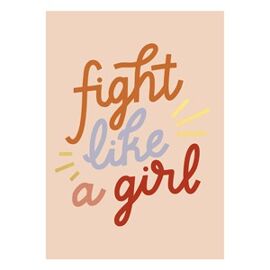 Postkaart Fight like a girl
